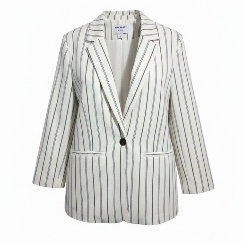 Old Navy Linen Preppy Classic Women's size XL Petite Corpcore Career Suit Blazer